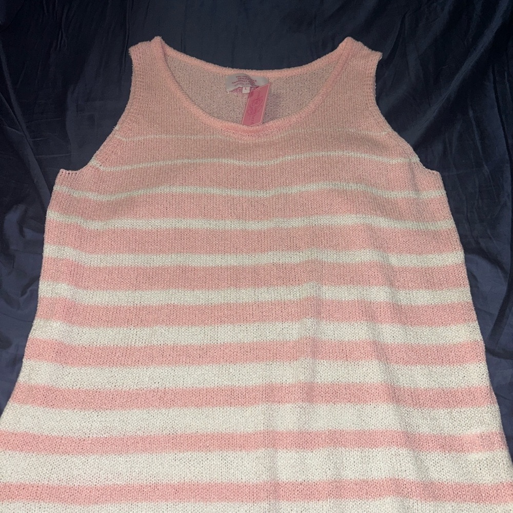 Simply Southern Pink and Cream Striped Tank Top
